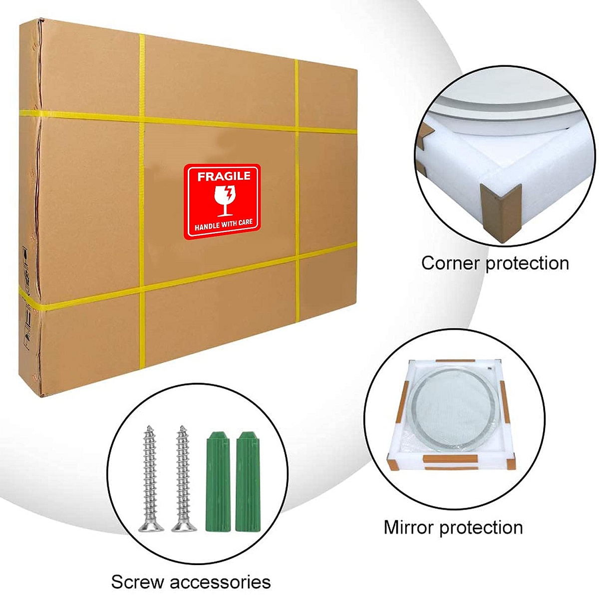Round LED Touch Sensor Mirror 003